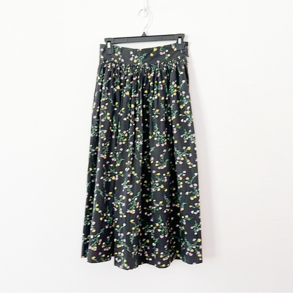 homemade Dresses & Skirts - Vintage handmade skirt. Black w/pink yellow flowers. Zips up on the side